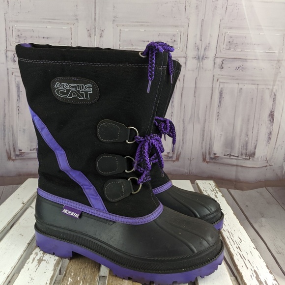 Arctic Cat arctic wear sz7 Med Mens black purple s